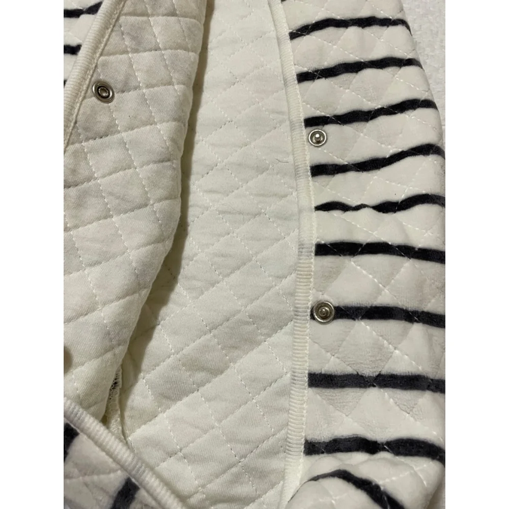 Baby Nordstrom Striped Quilted Footie winter coverup bunting 9 Months Warm